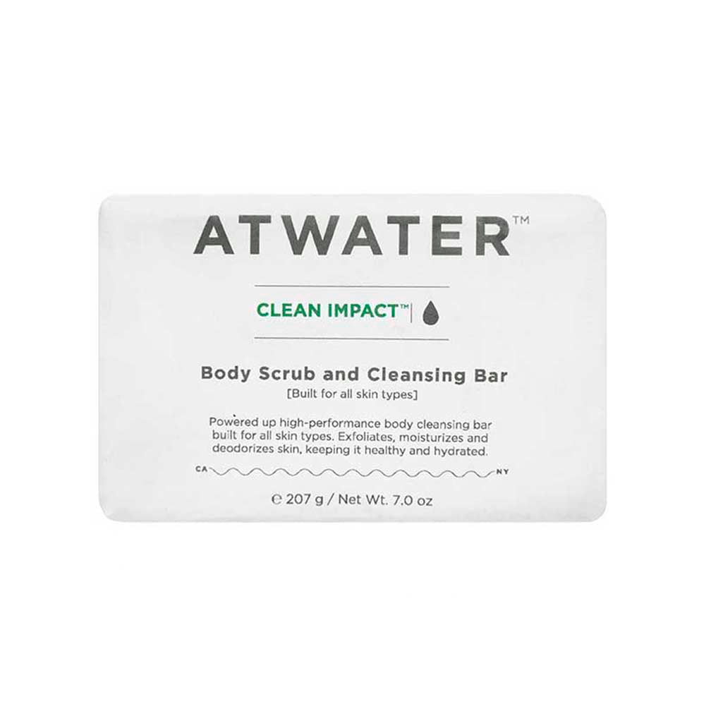 ATWATER Clean Impact Body Scrub and Cleansing Bar