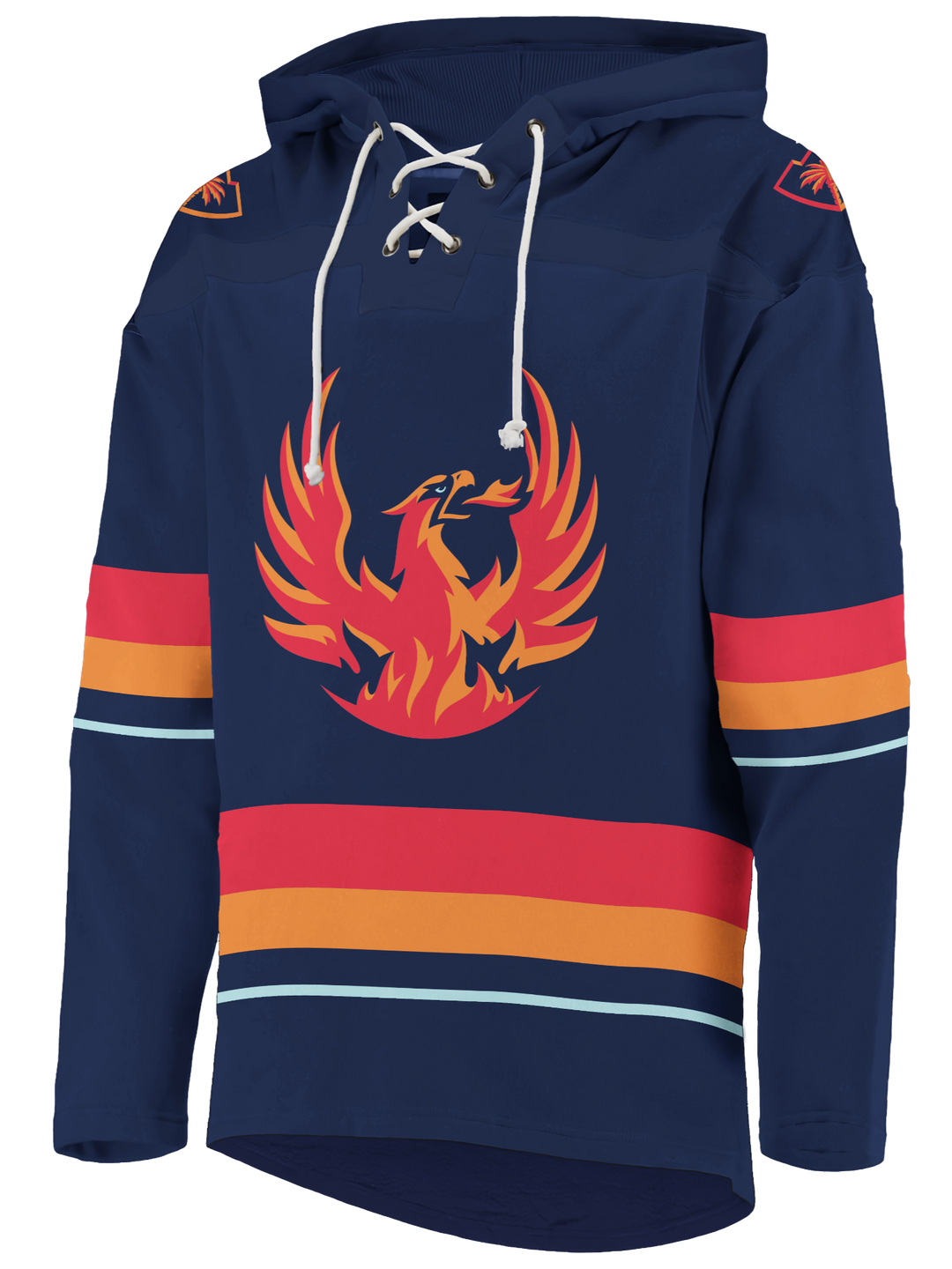 Coachella Valley Firebirds Hockey Hoodie with Lace Design