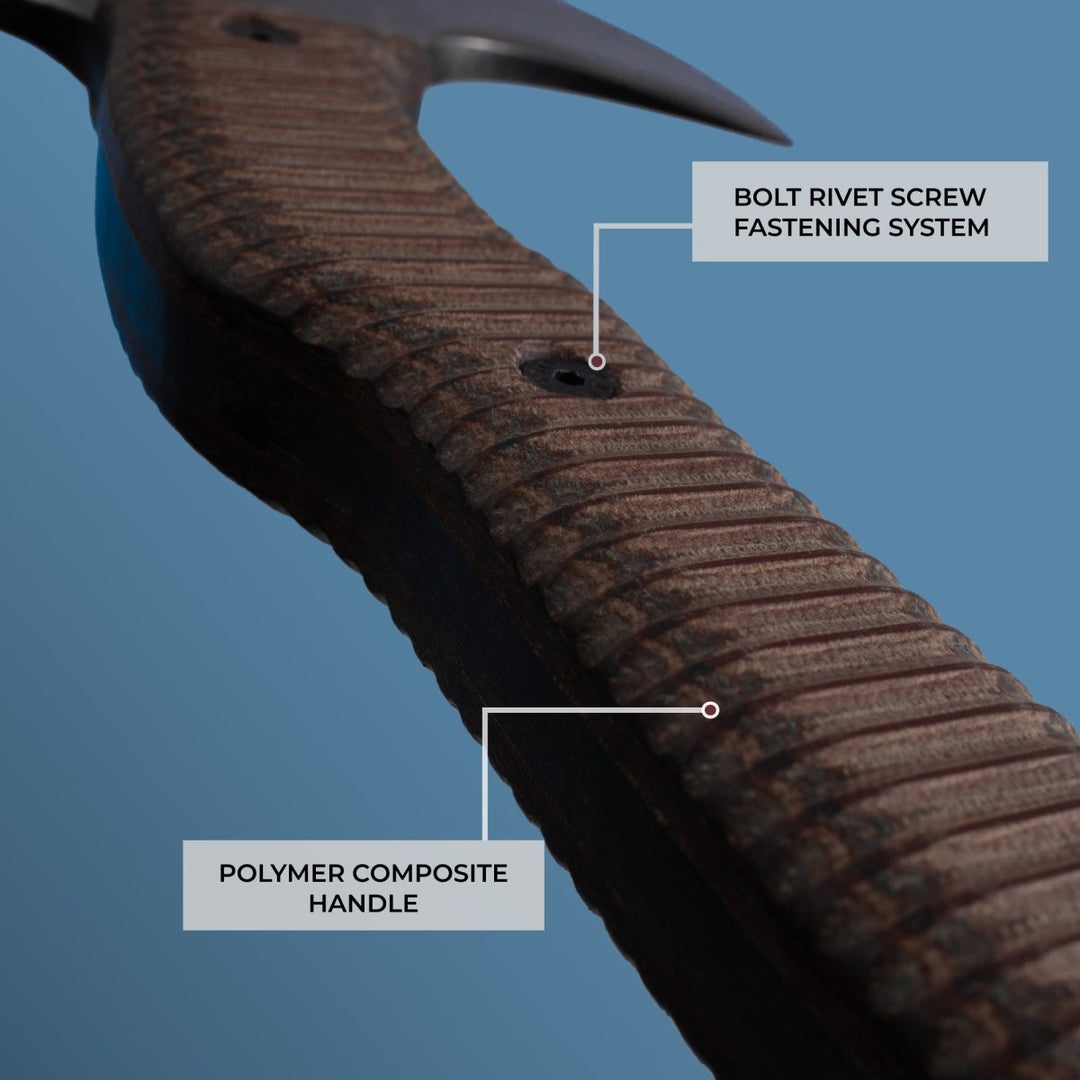 Combat tomahawk "Barong" with polymer composite handle