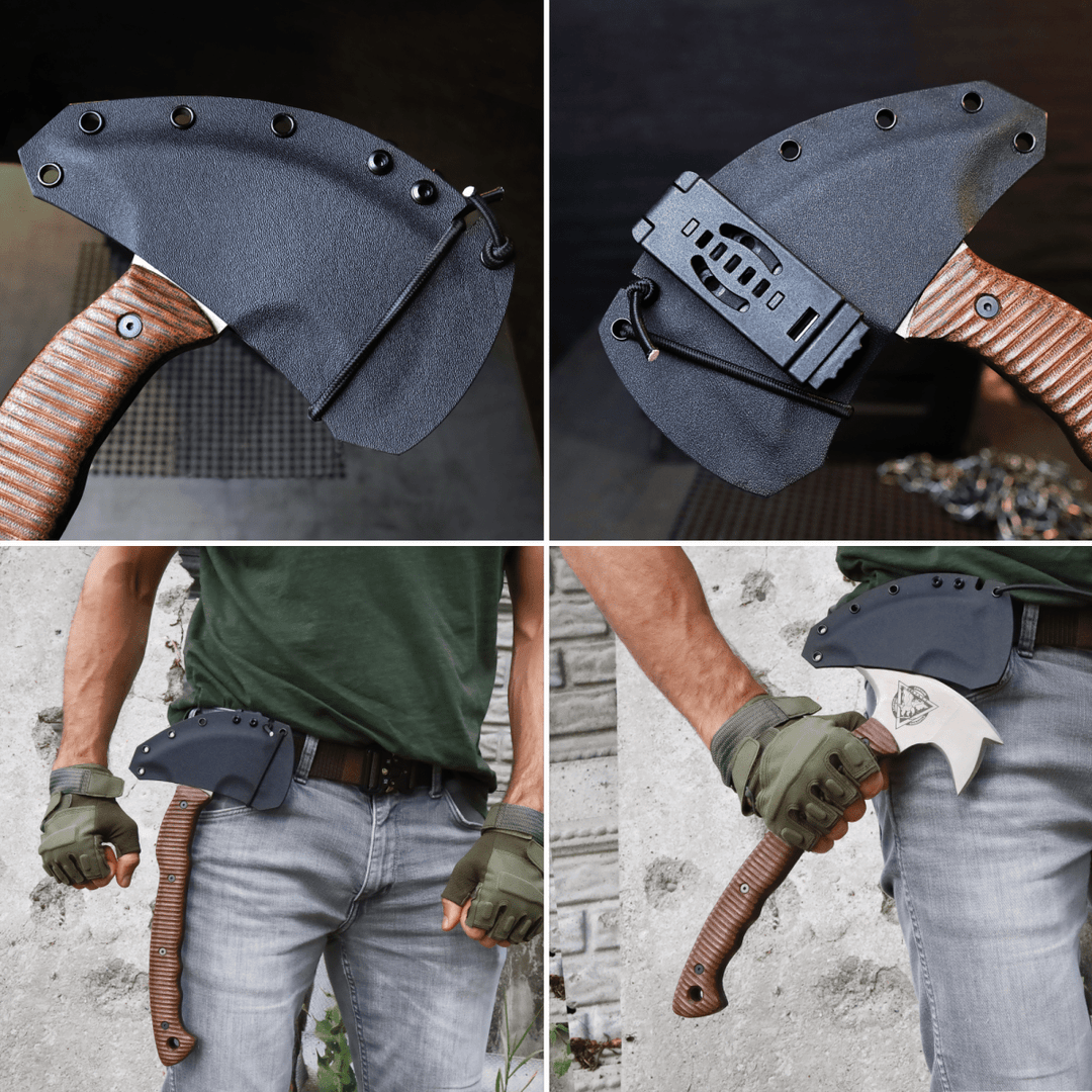 Combat tomahawk "Barong" with polymer composite handle