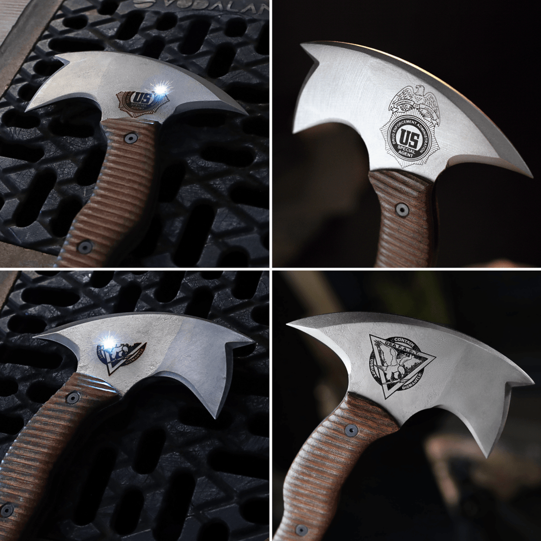 Combat tomahawk "Barong" with polymer composite handle