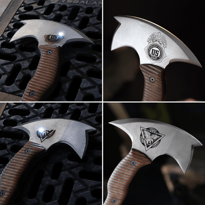 Combat tomahawk "Barong" with polymer composite handle