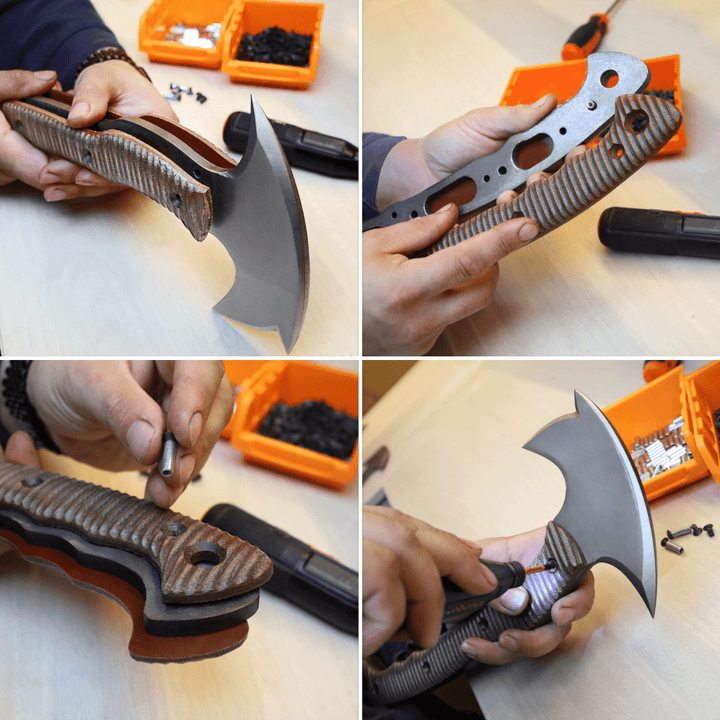 Combat tomahawk "Barong" with polymer composite handle