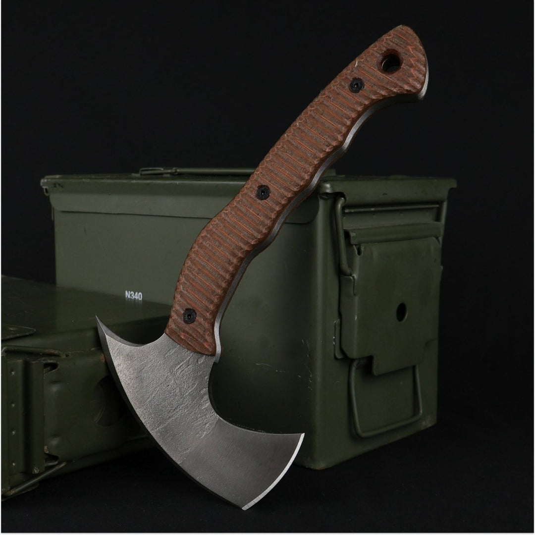 AncientSmithy Compact tactical tomahawk with blade and polymer composite handle