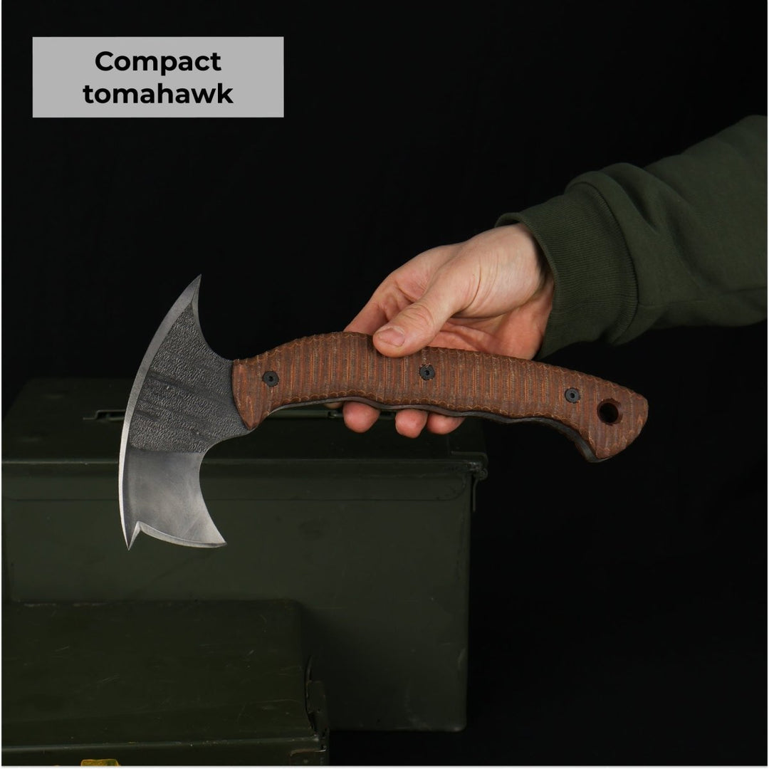 AncientSmithy Compact tactical tomahawk with polymer composite handle