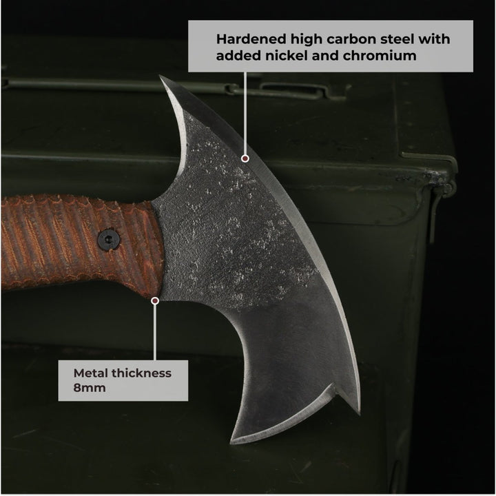 AncientSmithy Compact tactical tomahawk with polymer composite handle