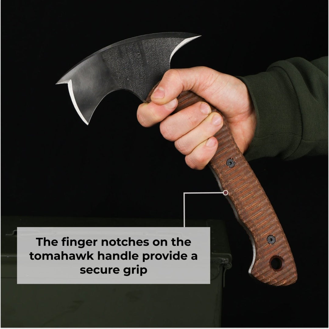 AncientSmithy Compact tactical tomahawk with polymer composite handle