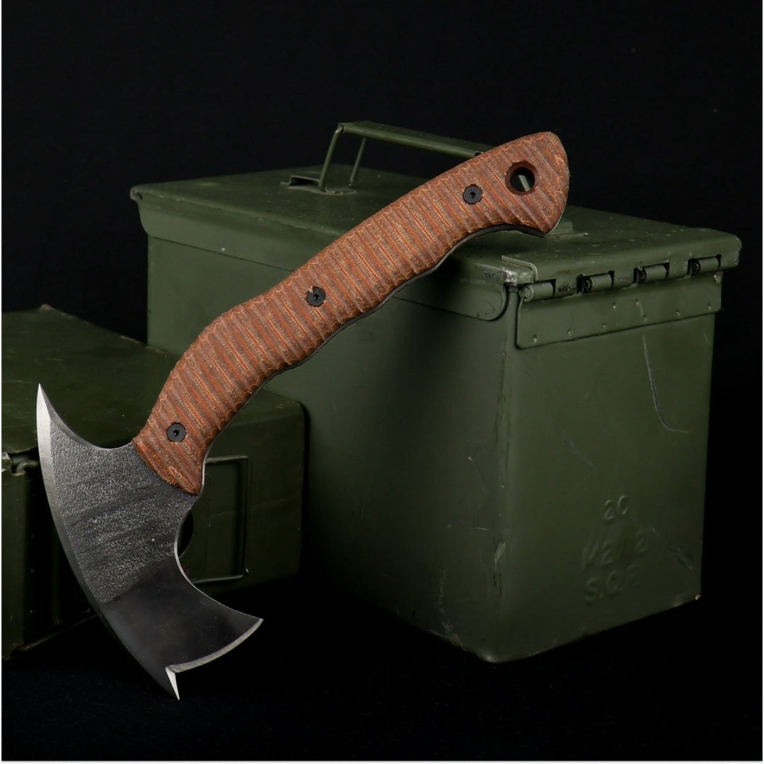 AncientSmithy Compact tactical tomahawk with polymer composite handle