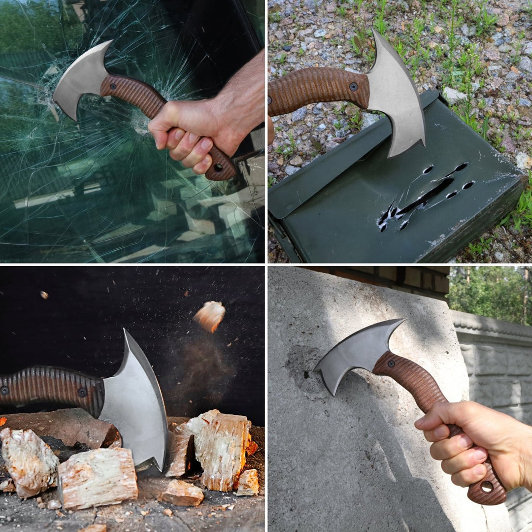 AncientSmithy Compact tactical tomahawk with polymer composite handle