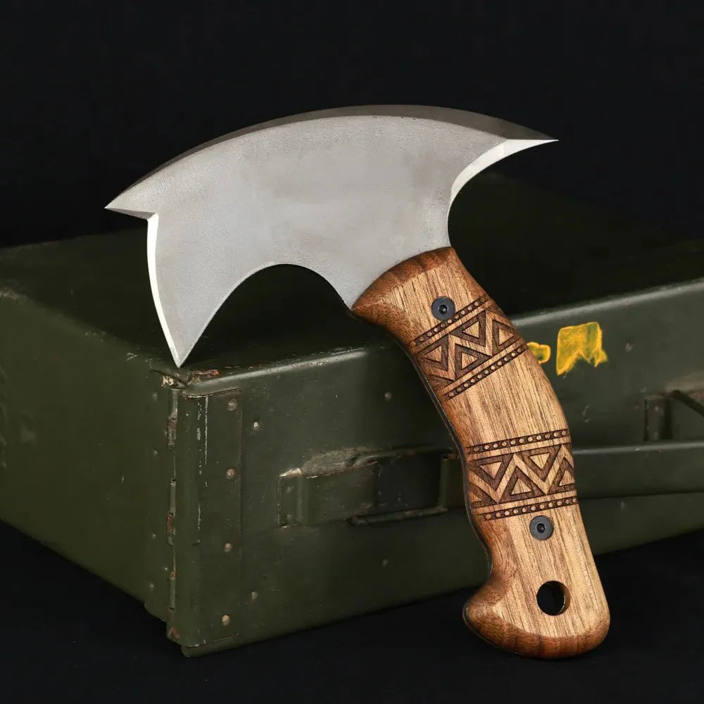 AncientSmithy Compact tomahawk "NIKIDO" with engraved handle