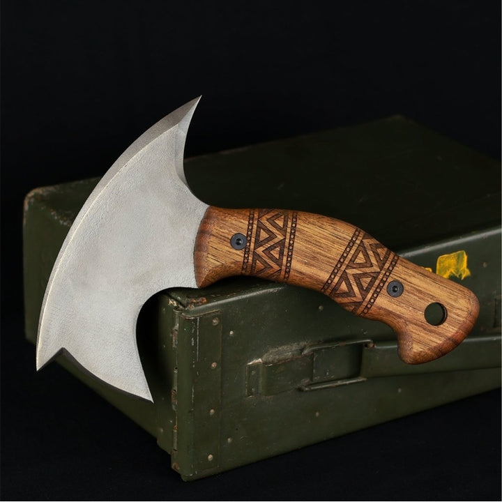 AncientSmithy Compact tomahawk "NIKIDO" with engraved handle