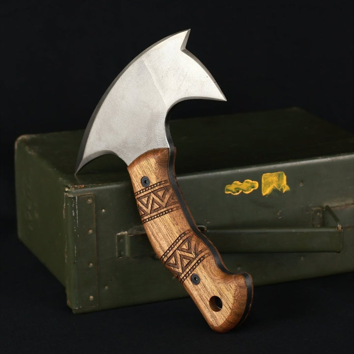 AncientSmithy Compact tomahawk "NIKIDO" with engraved handle