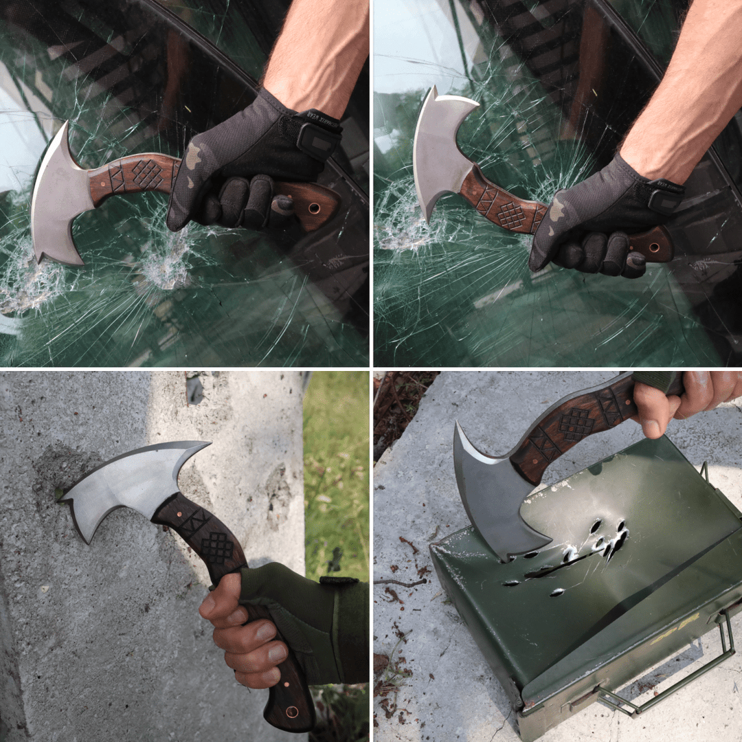 Compact tomahawk "Tahu" with wooden handle