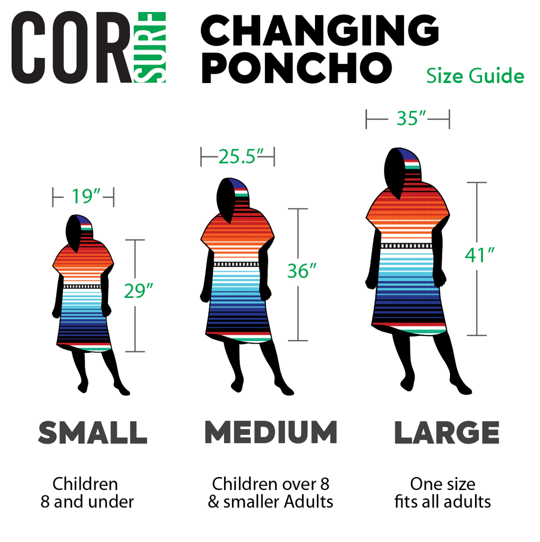 COR Surf Changing Towel Poncho Kona Large Size