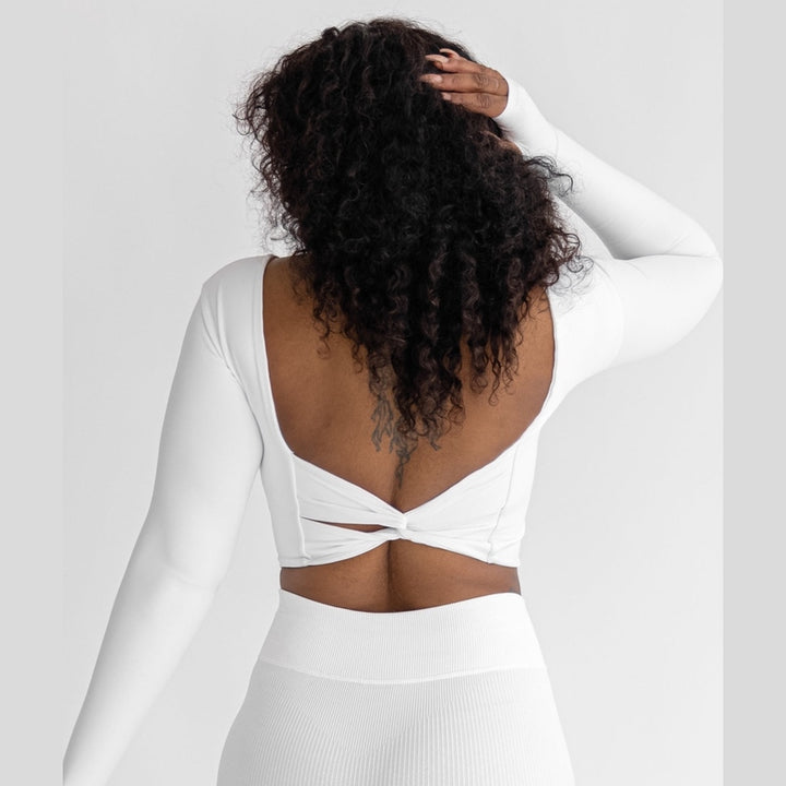 Astoria LIVE LUXE Crossed Sleeve Crop - White