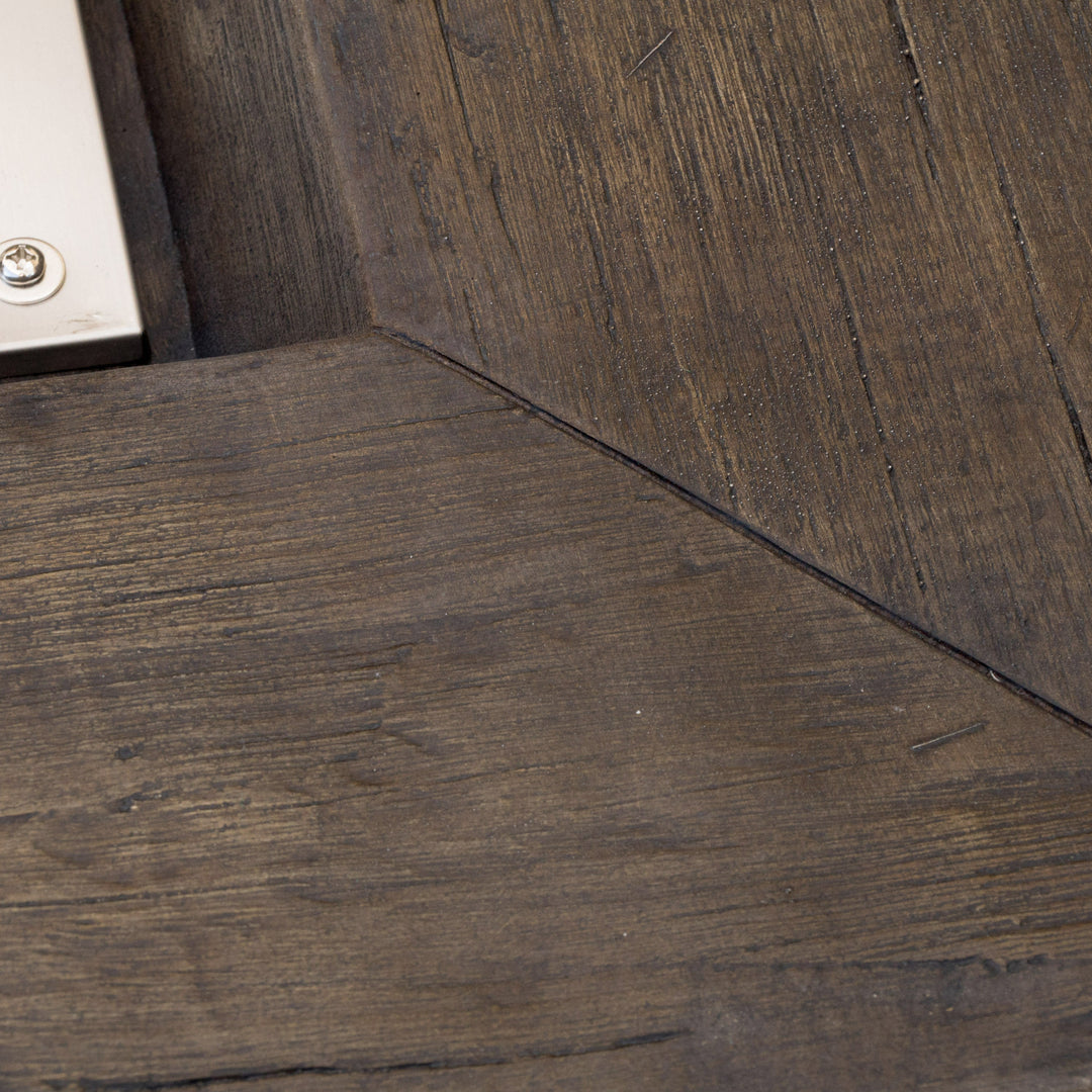 Anchorage 32'' Wood Square MGO Fire Pit Brown - 40,000 BTU