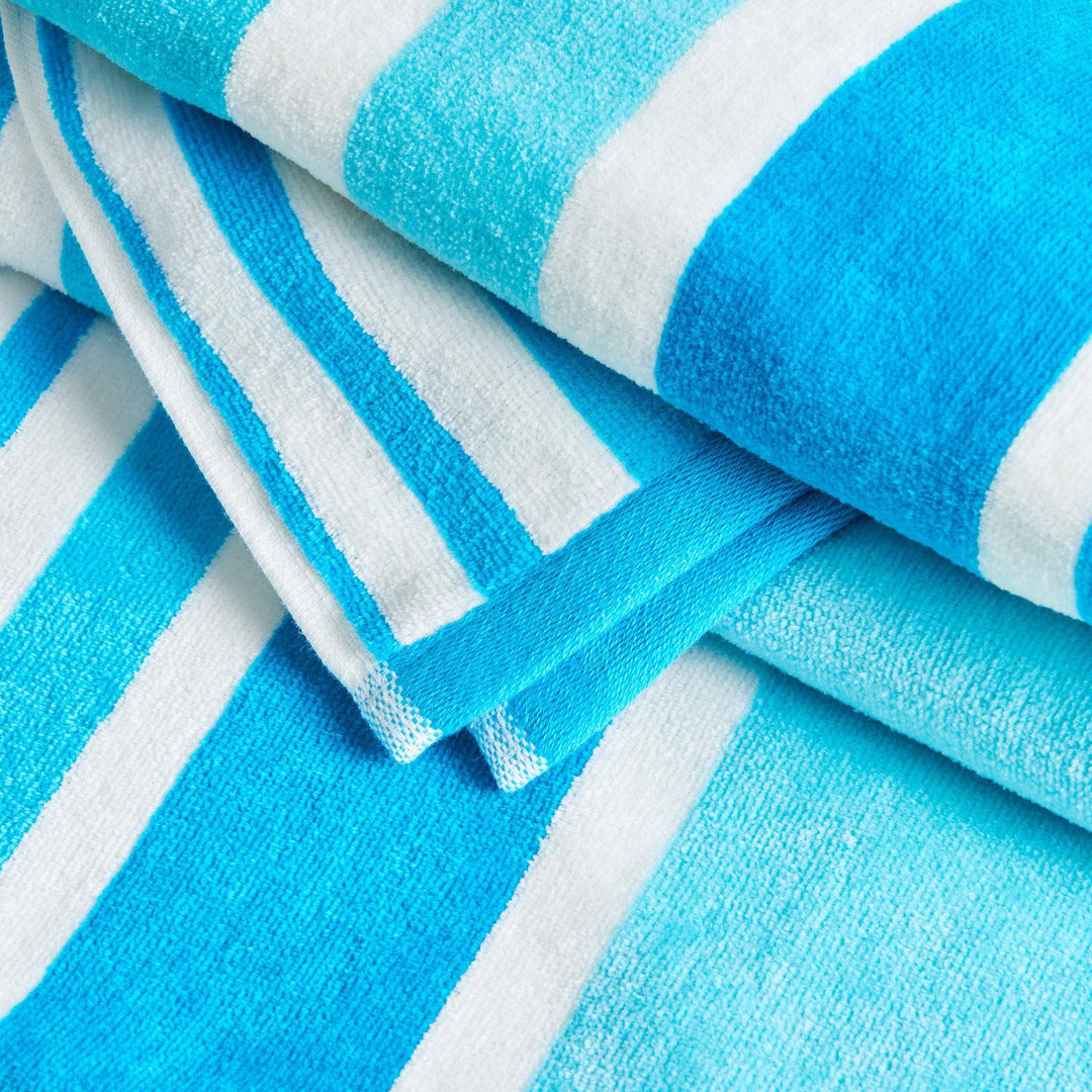 Cotton Velour Cabana Beach Towel - Novia Collection