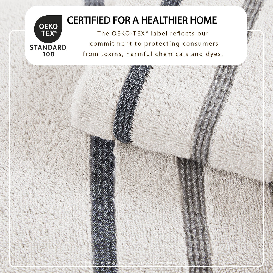 Cotton Stripe Bath Towel Set - Noelle Collection