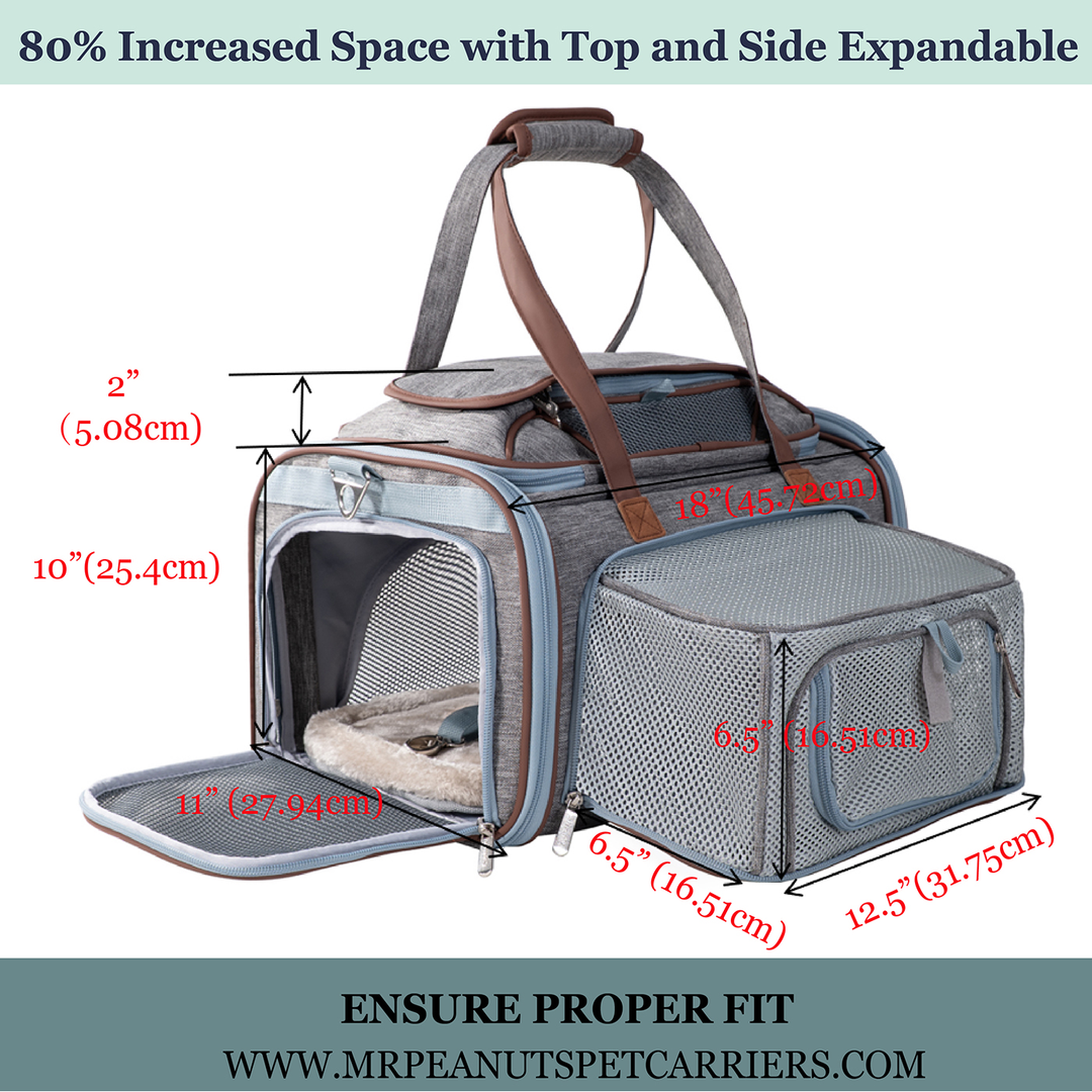 Mr. Peanut's Gold Series Standard Size Airline Compliant Expandable Pet Carrier