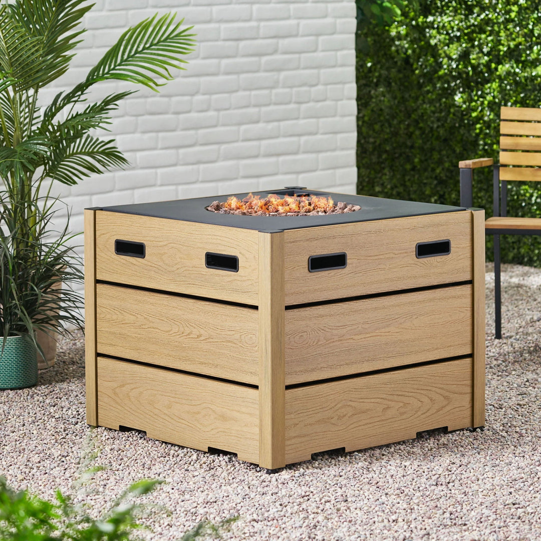 Outdoor Square Propane Fire Pit for Stylish Gatherings