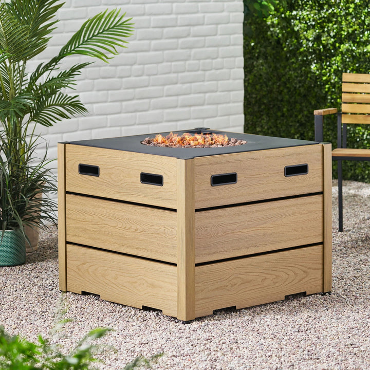 Outdoor Square Propane Fire Pit for Stylish Gatherings