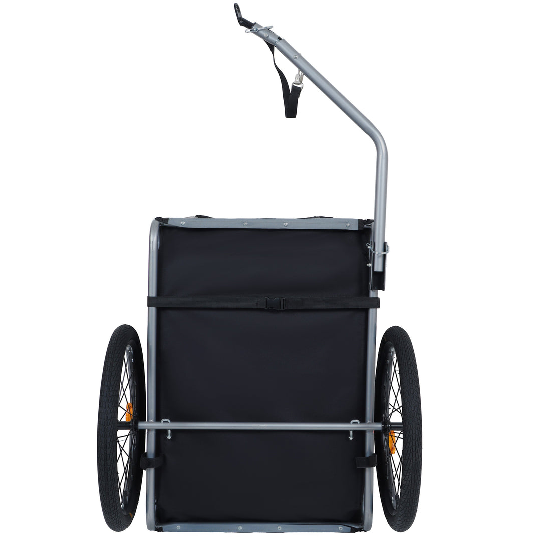 Large Folding Bike Trailer for Dogs – 66LB Capacity All-Terrain Pet Carrier