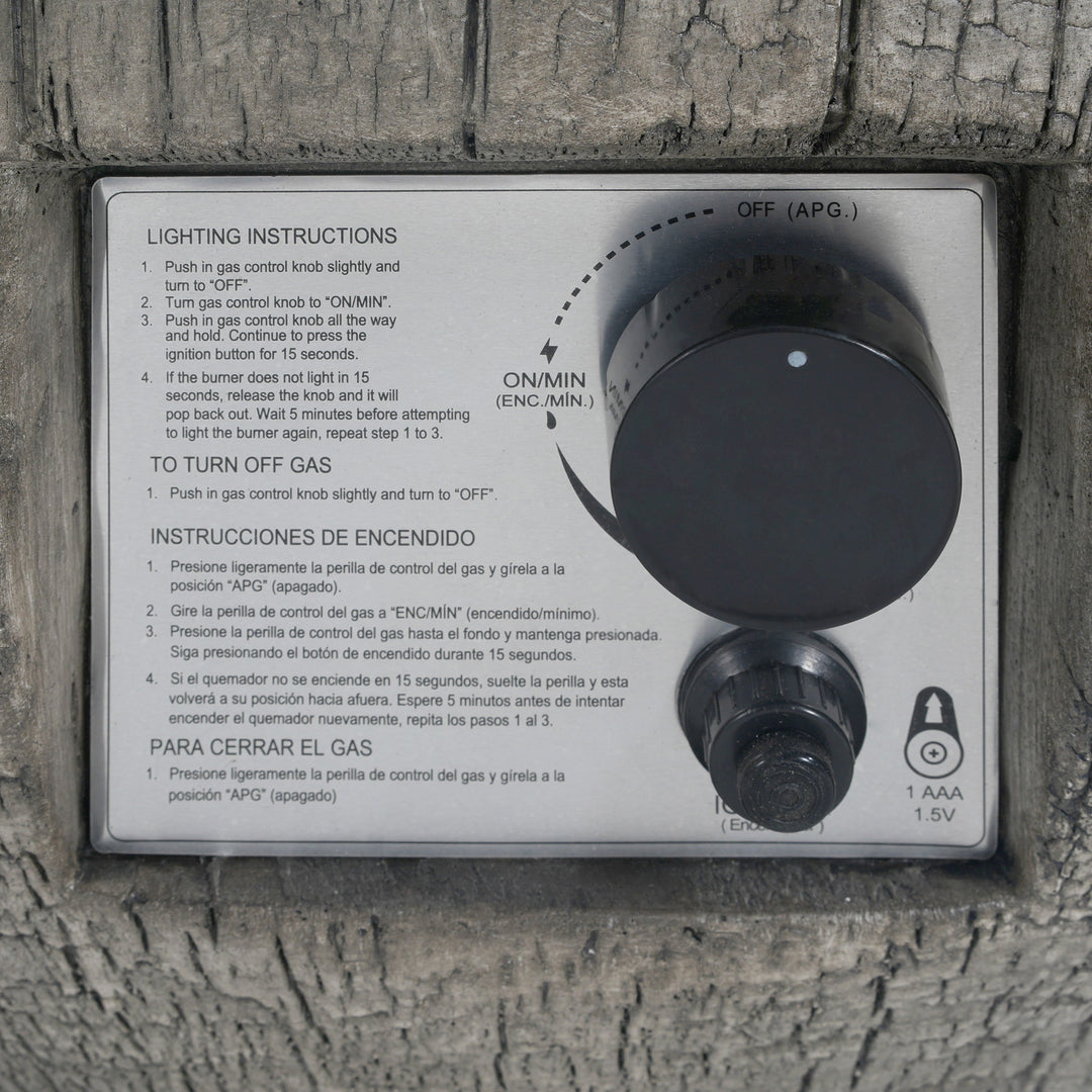 Patio MGO Propane Fire Pit with 30,000 BTU Heat