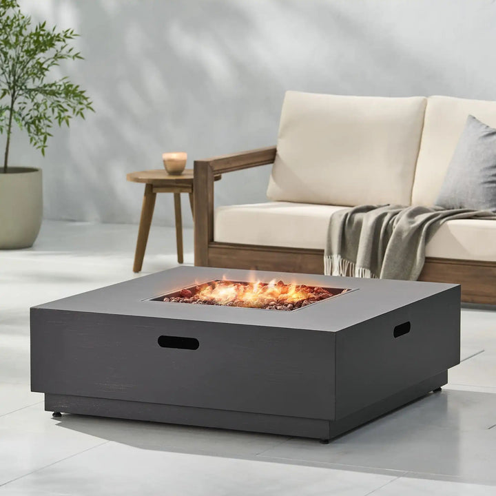 Modern Square Fire Pit With 50, 000 Btu