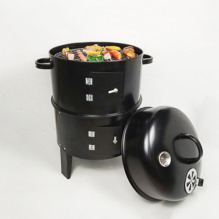 Double-Layer Charcoal Grill Stove for Outdoor Cooking