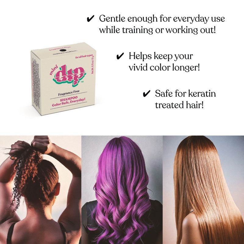 Mini Dip Color Safe Shampoo Bar for Every Day - Fragrance Free