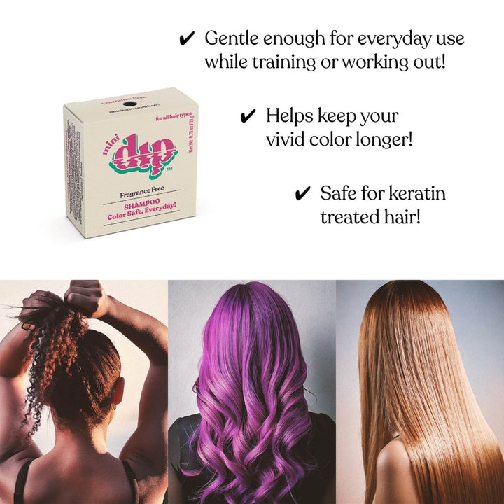Mini Dip Color Safe Shampoo Bar for Every Day - Fragrance Free