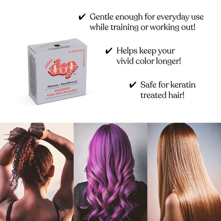 Mini Dip Color Safe Shampoo Bar for Every Day - Mimosa & Sandalwood