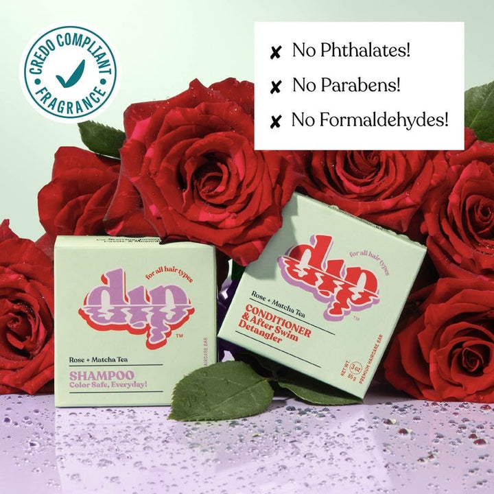 Color Safe Shampoo Bar for Every Day - Rose & Matcha Tea