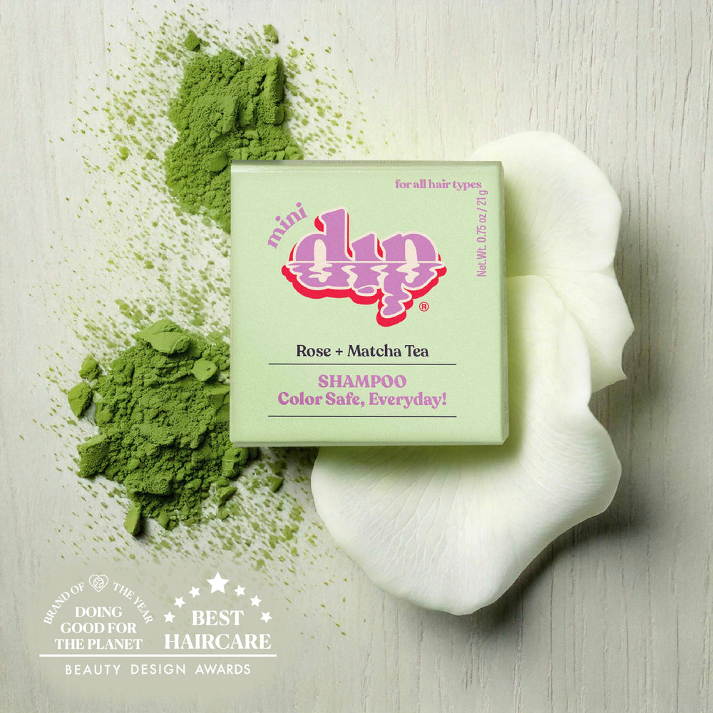 Mini Dip Color Safe Shampoo Bar for Every Day - Rose & Matcha Tea