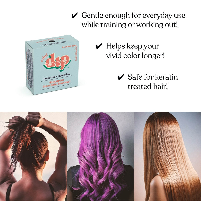 Mini Dip Color Safe Shampoo Bar for Every Day - Tangerine & Honeydew