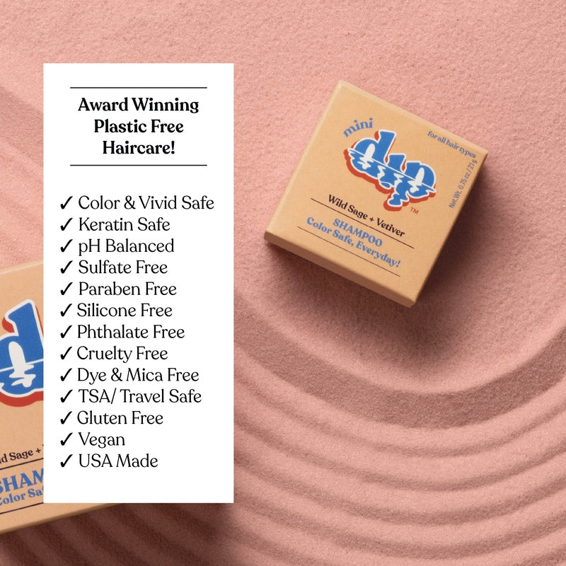 Mini Dip Color Safe Shampoo Bar for Every Day - Wild Sage & Vetiver