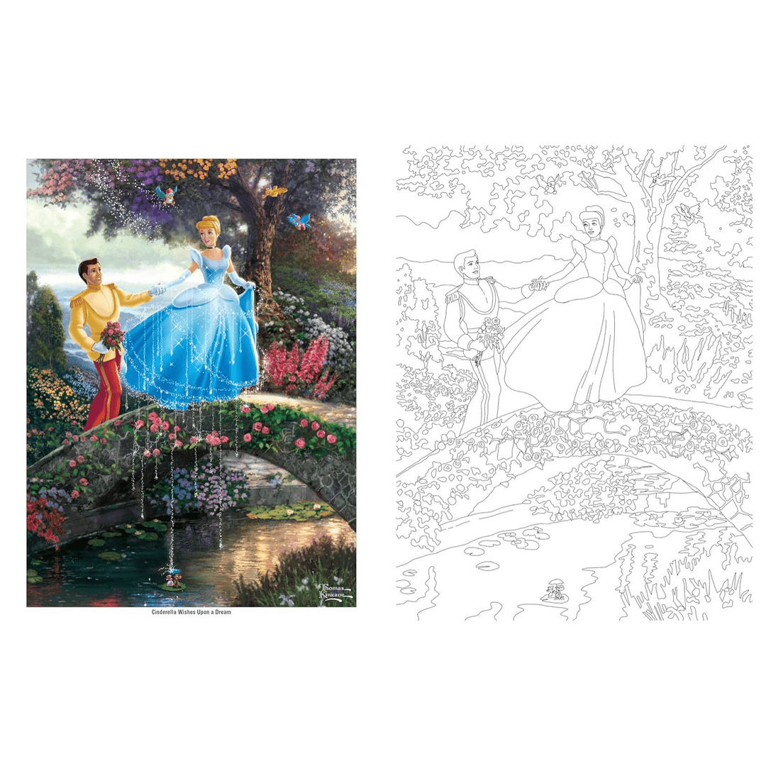 Disney Dreams Collection Thomas Kinkade Studios Coloring Book Spiral Bound