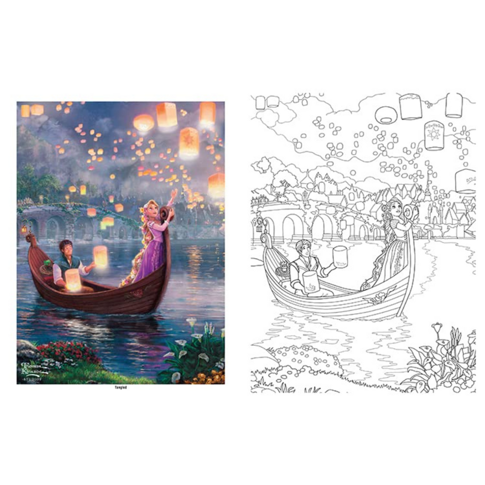 Disney Dreams Collection Thomas Kinkade Studios Disney Princess Coloring Book Spiral Bound