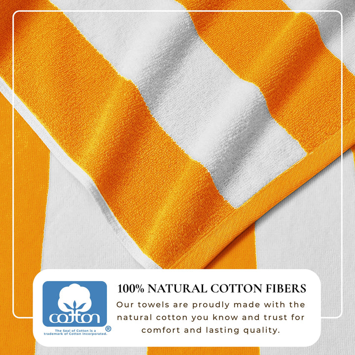 Cotton Velour Cabana Beach Towel - Novia Collection