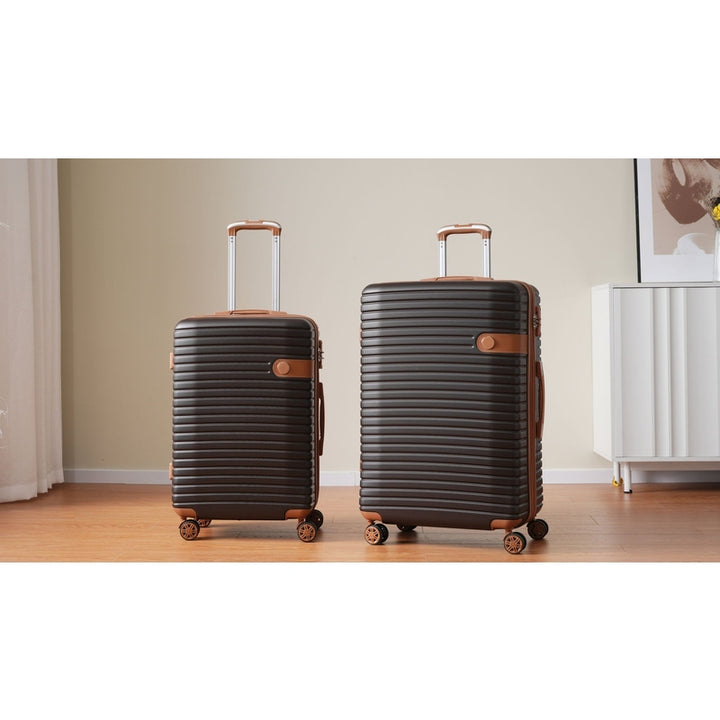 4 Piece Luggage Set Suitcase Set, ABS Hard Shell Lightweight Expandable Travel Luggage with 4 Packing Cubes, TSA Lock, Spinner Wheels for Men Women 16/20/24/28