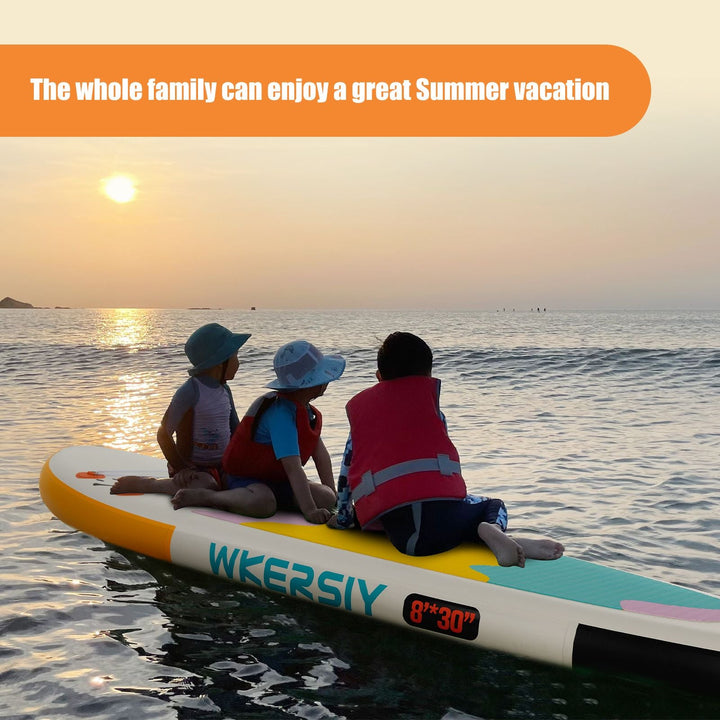 inflatable paddle board 8' Kids Sup including sup paddle, paddleboard backpack, pump, leash