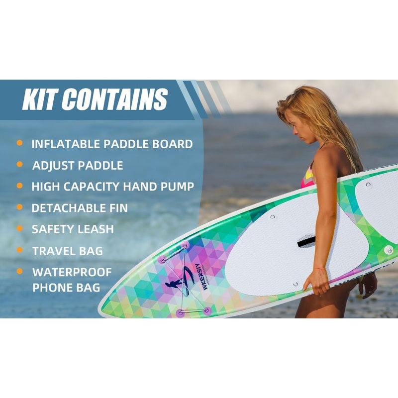 inflatable paddle board 11' Sup including sup paddle, paddleboard backpack, pump, leash