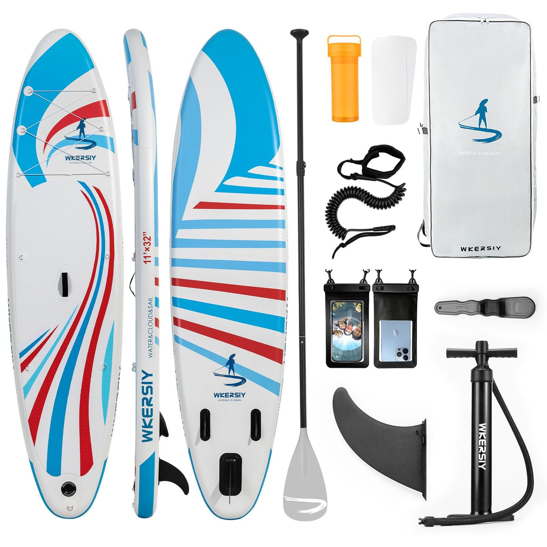 inflatable paddle board 11' Sup including sup paddle, paddleboard backpack, pump, leash
