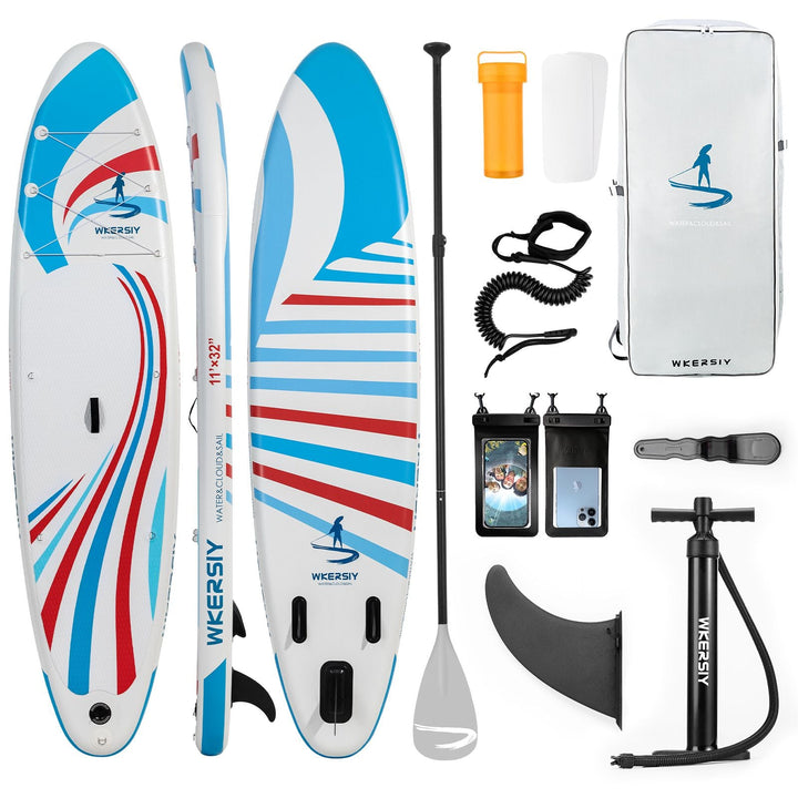 inflatable paddle board 11' Sup including sup paddle, paddleboard backpack, pump, leash