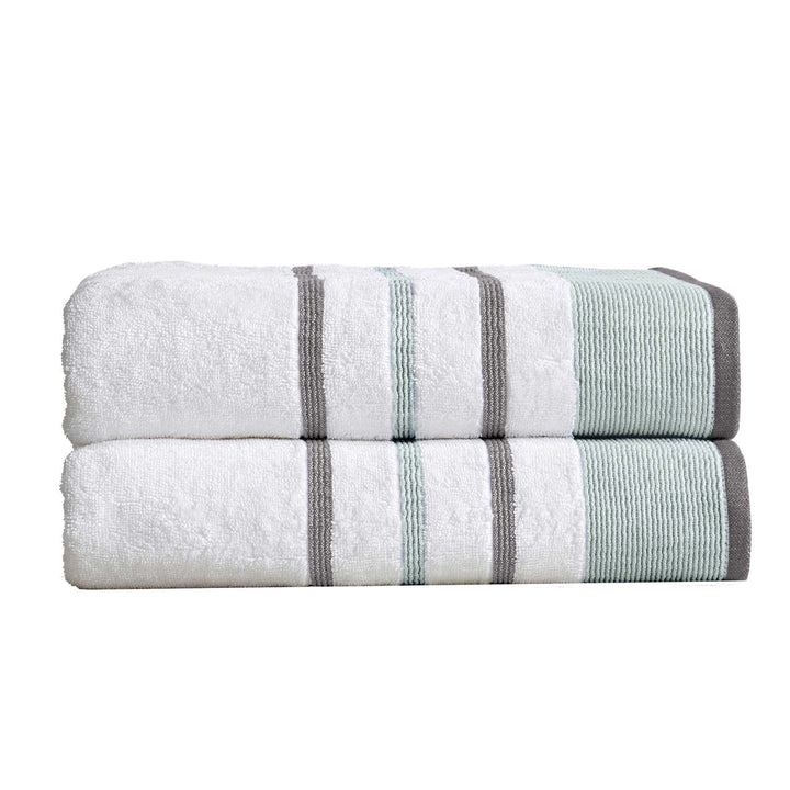 Cotton Stripe Bath Towel Set - Noelle Collection
