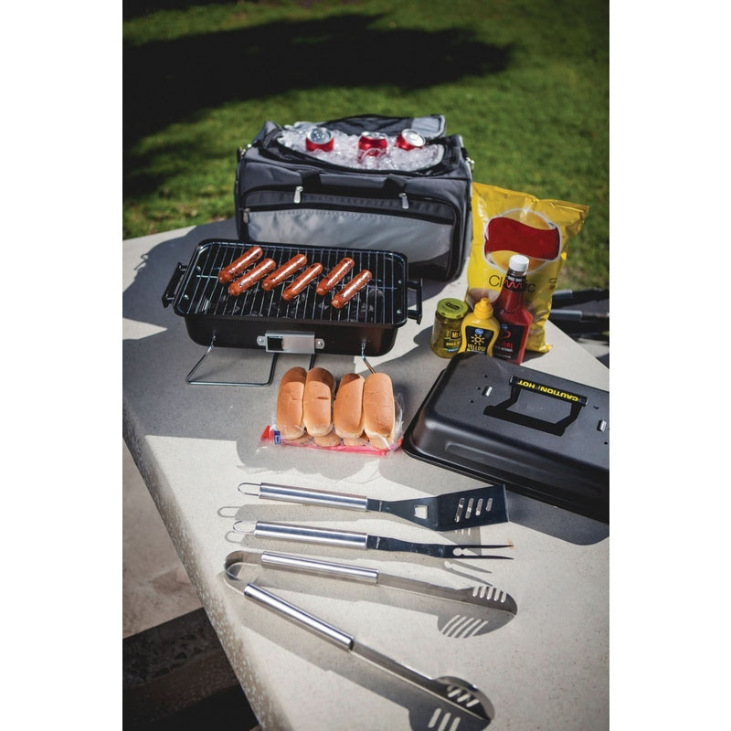 Buccaneer Portable Charcoal Grill & Cooler Tote