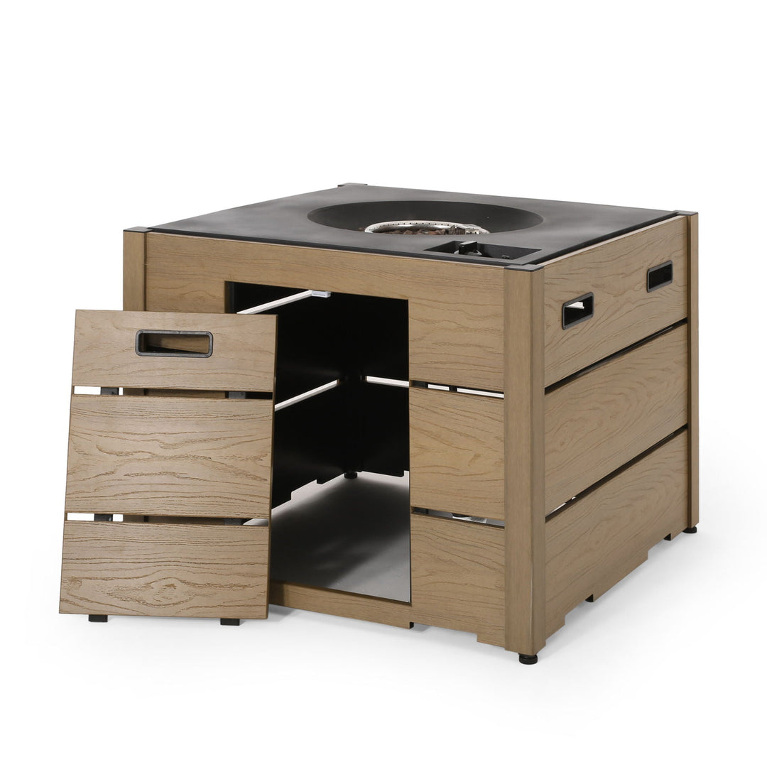 Outdoor Square Propane Fire Pit for Stylish Gatherings