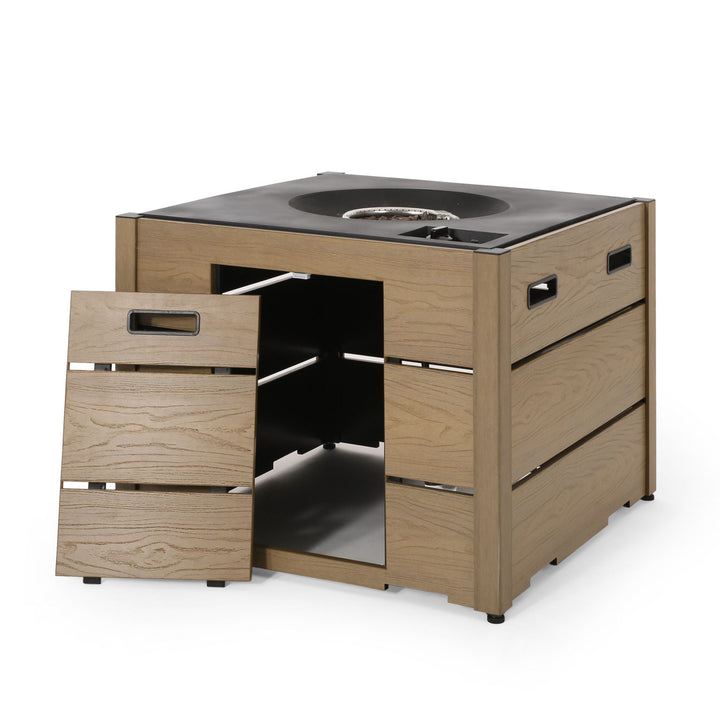 Outdoor Square Propane Fire Pit for Stylish Gatherings