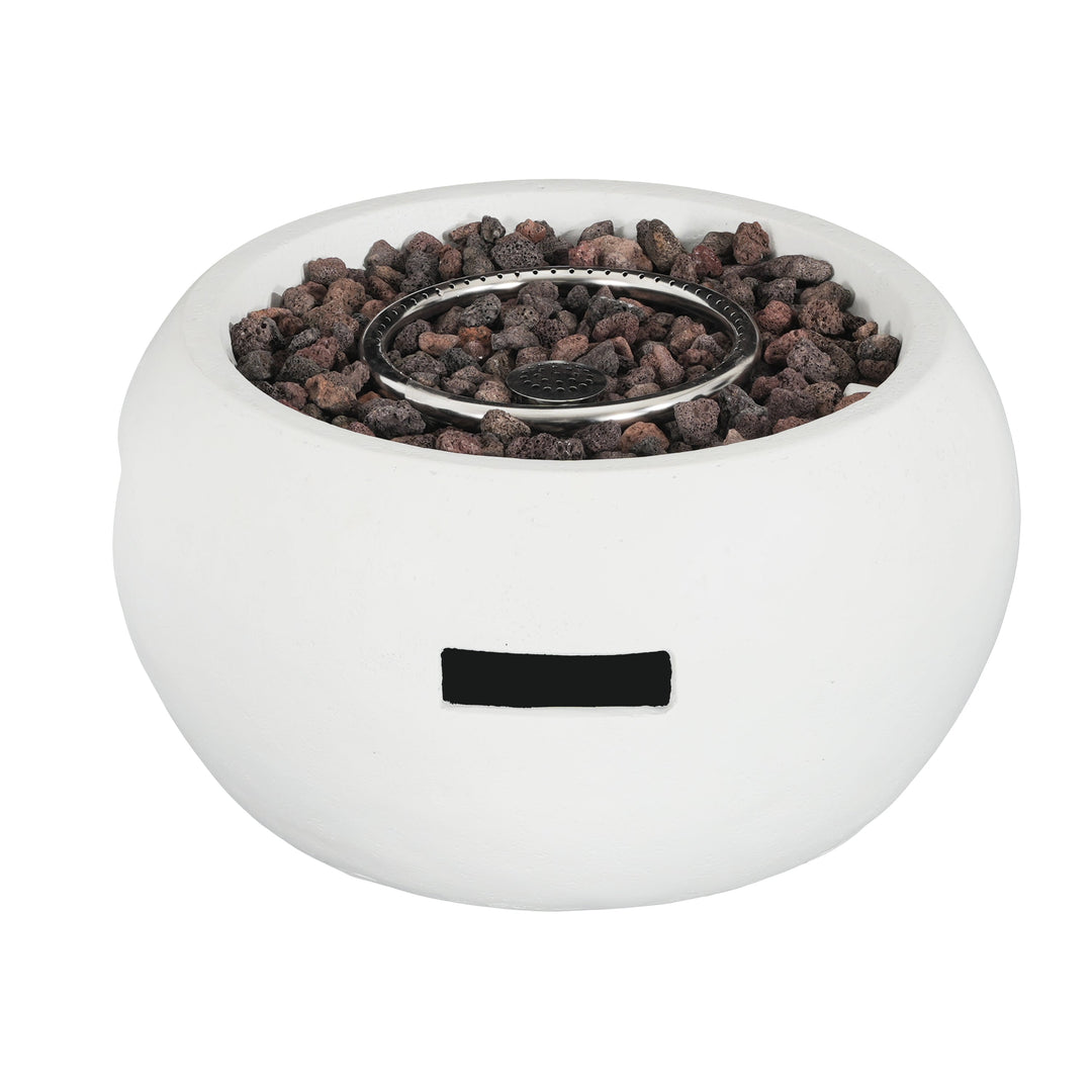 Patio MGO Propane Fire Pit, 40,000 BTU, White