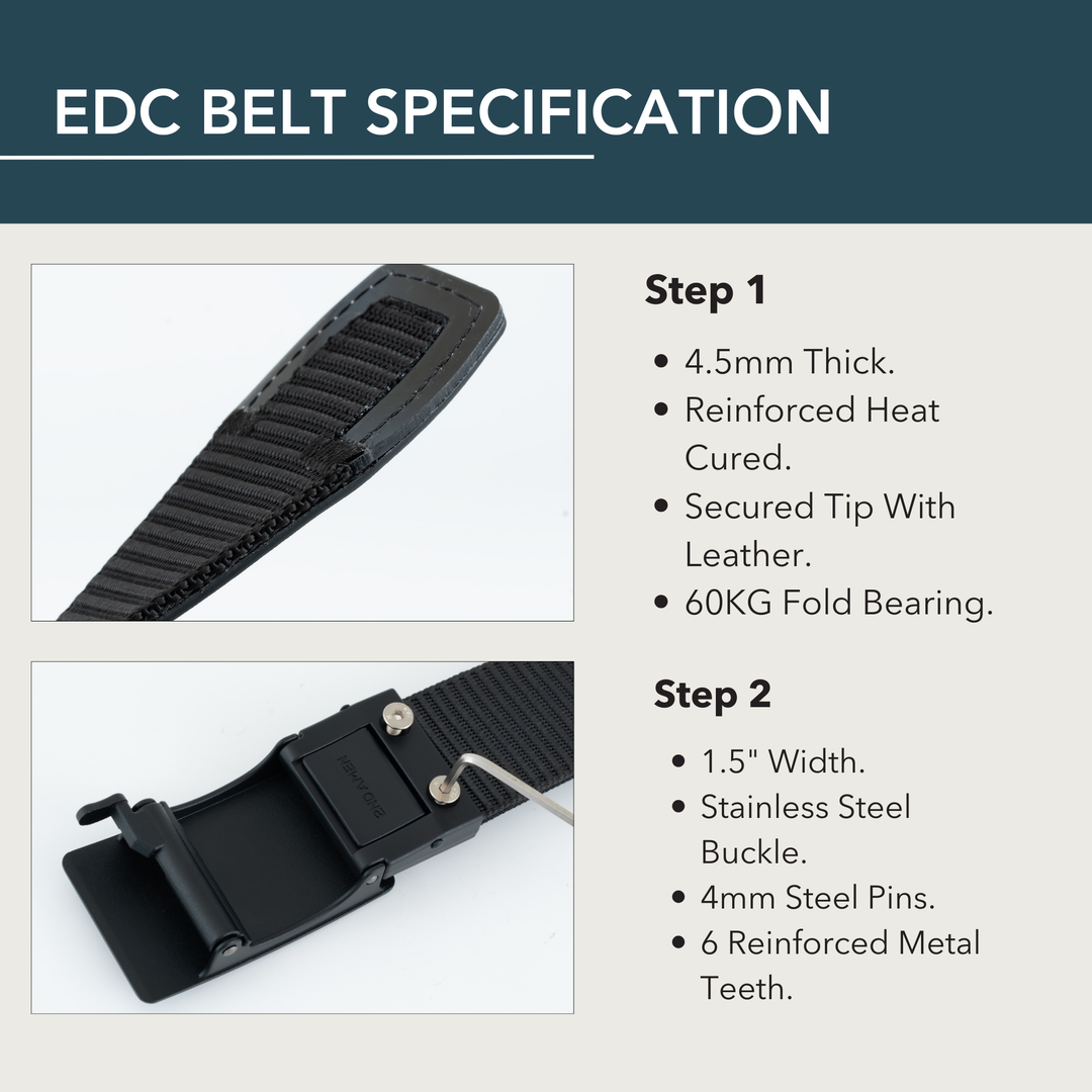 2ND AMEN EDC Protector 1.0 EDC Gun Belt 1.38"